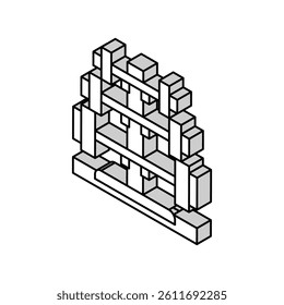 barbell rack isometric icon vector. barbell rack sign. isolated symbol illustration