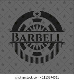  Barbell realistic black emblem