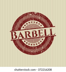 Barbell rubber grunge stamp