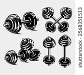 Barbell set gym power lifting