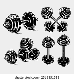 Barbell set gym power lifting