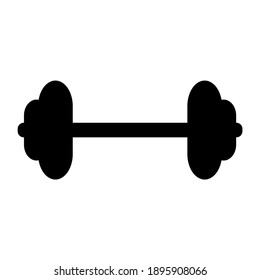 Barbell silhouette clipart design vector. Barbell illustration logo or icon design. Black barbell.
