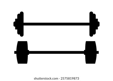 Barbell silhouette vector design isolated on a white background