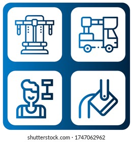 barbell simple icons set. Contains such icons as Bench press, Lifter, Fitness, Heavy, can be used for web, mobile and logo