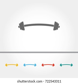 Barbell Single Icon vector Illustration