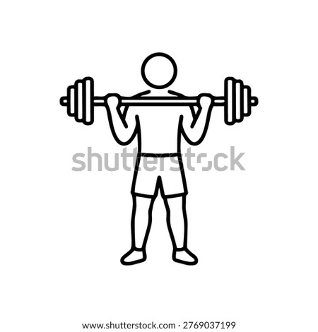 Barbell squat to build lower body strength, especially legs and glutes.