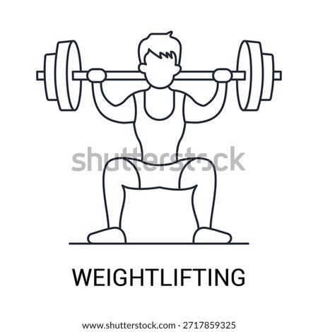 Barbell Squat Gym Workout Icon