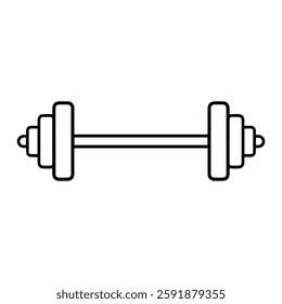 Barbell Strength Icon, Fitness Training, Weightlifting Exercise, Gym Workout, Muscle Building, Powerlifting Equipment