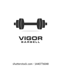 The barbell symbol with the fitness strength logo