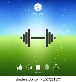 Barbell symbol icon