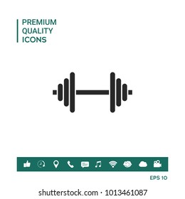 Barbell symbol icon