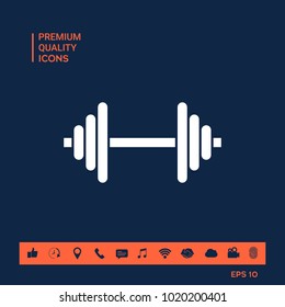 Barbell symbol icon