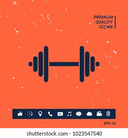 Barbell symbol icon