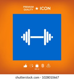 Barbell symbol icon