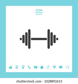 Barbell symbol icon