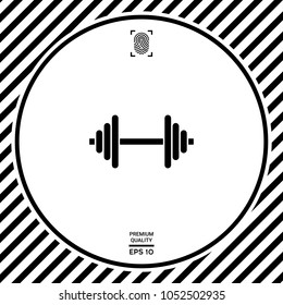 Barbell symbol icon