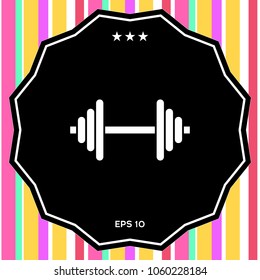 Barbell symbol icon