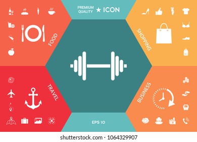Barbell symbol icon