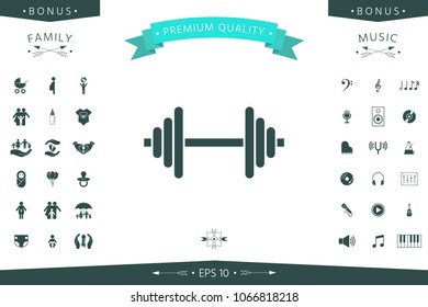 Barbell symbol icon