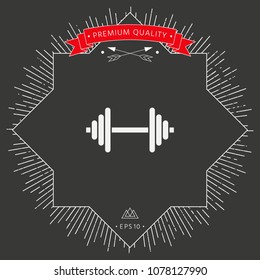 Barbell symbol icon