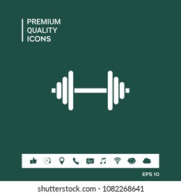 Barbell symbol icon