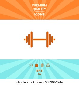 Barbell symbol icon