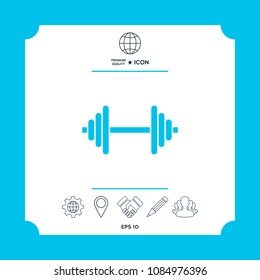 Barbell symbol icon