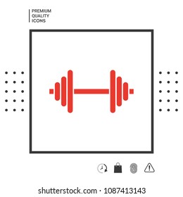 Barbell symbol icon