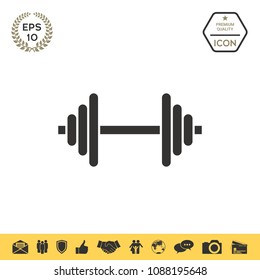 Barbell symbol icon