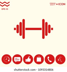 Barbell symbol icon