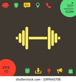 Barbell symbol icon
