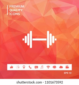 Barbell symbol icon