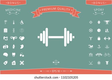 Barbell symbol icon