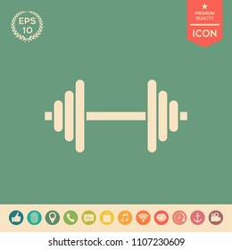 Barbell symbol icon
