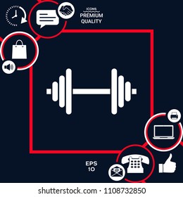 Barbell symbol icon