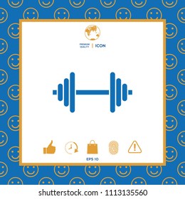 Barbell symbol icon