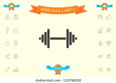 Barbell symbol icon