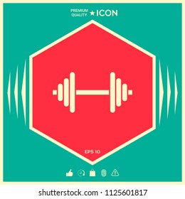 Barbell symbol icon