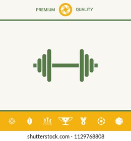 Barbell symbol icon