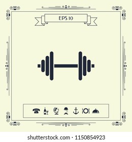 Barbell symbol icon