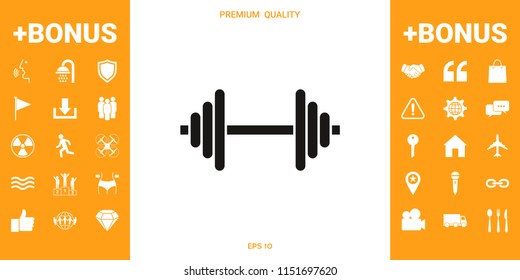 Barbell symbol icon
