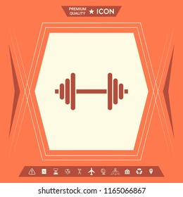 Barbell symbol icon