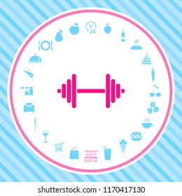 Barbell symbol icon