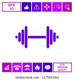 Barbell symbol icon