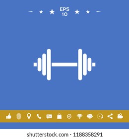 Barbell symbol icon