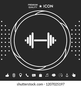Barbell symbol icon