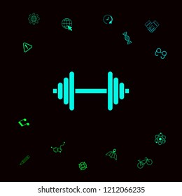 Barbell symbol icon