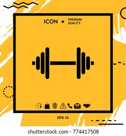 Barbell symbol icon