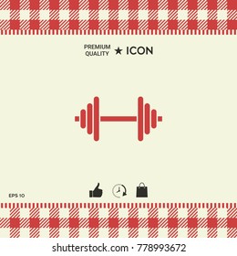 Barbell symbol icon