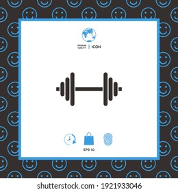 Barbell symbol icon. Element for your design